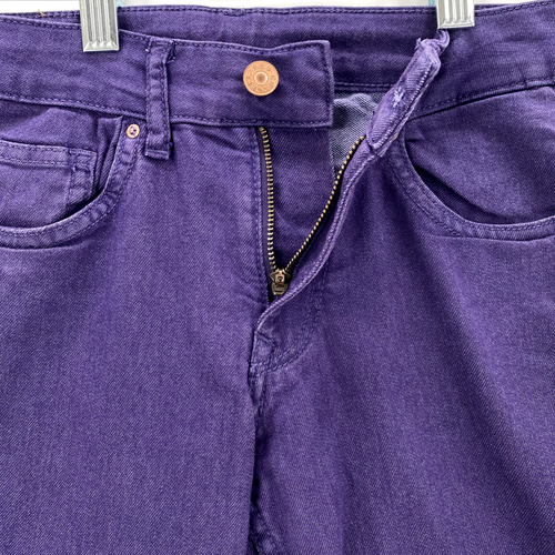 NWT Divided H&M Red Concept Denim Jeans Women’s Size 8 Purple Stretch Skinny Leg - Picture 4 of 12