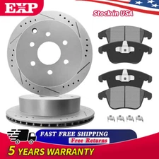 Rear Drilled Rotors Brake Pads for 2005 2006-2019 Nissan Frontier Xterra Equator