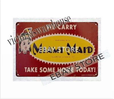 Miami Maid Bread country store bakery kitchen metal tin sign decorative wall art