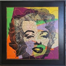 Ugo NESPOLO Serigrafia su legno esotico cm. 75x75 anno 1980 es: 70/100 "MARILYN"