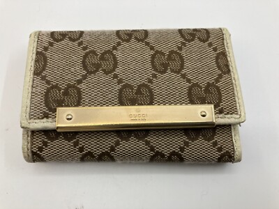 GUCCI 6-Stack Key Case GG Canvas Brown Free Shipping