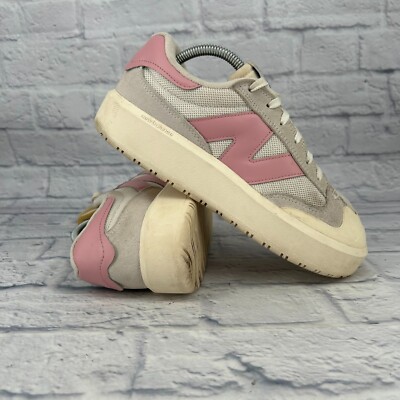 New Balance 302 Platform Suede Train Leather Shoe Sneaker Pink Gray Men Size 8.5