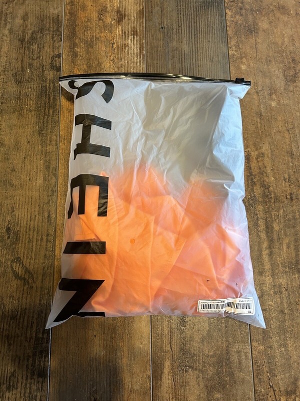 NWT Women’s Shein Frenchy Solid Ruffle Trim Criss  Cross Back Top In Orange Xl