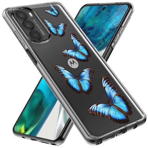 Mundaze Case for Motorola Moto G Play 5G 2024 Blue Butterflies - Picture 2 of 6