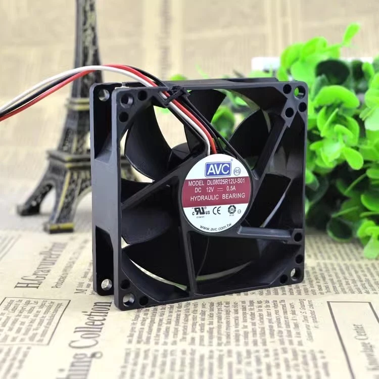 AVC DL08025R12U-S01 8025 12V 0.5A 8cm 3pin Case Fan - Image 3 of 4