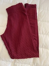 Women s Leggings Burgundy Color Size Small NWOT