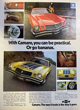 1974 Vintage Magazine Advertisement Chevrolet Camaro Z-28 Garage Art 