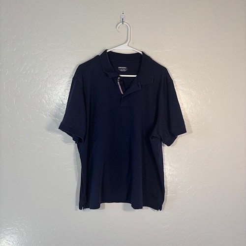 UnTuckit Polo Shirt Mens XXL Navy Cotton Short Sleeve Casual