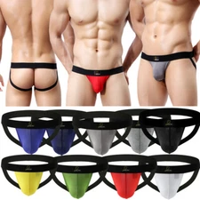 Sexy Mens Modal Bandage Jockstrap G-string Thongs Bikini Underwear Underpants 