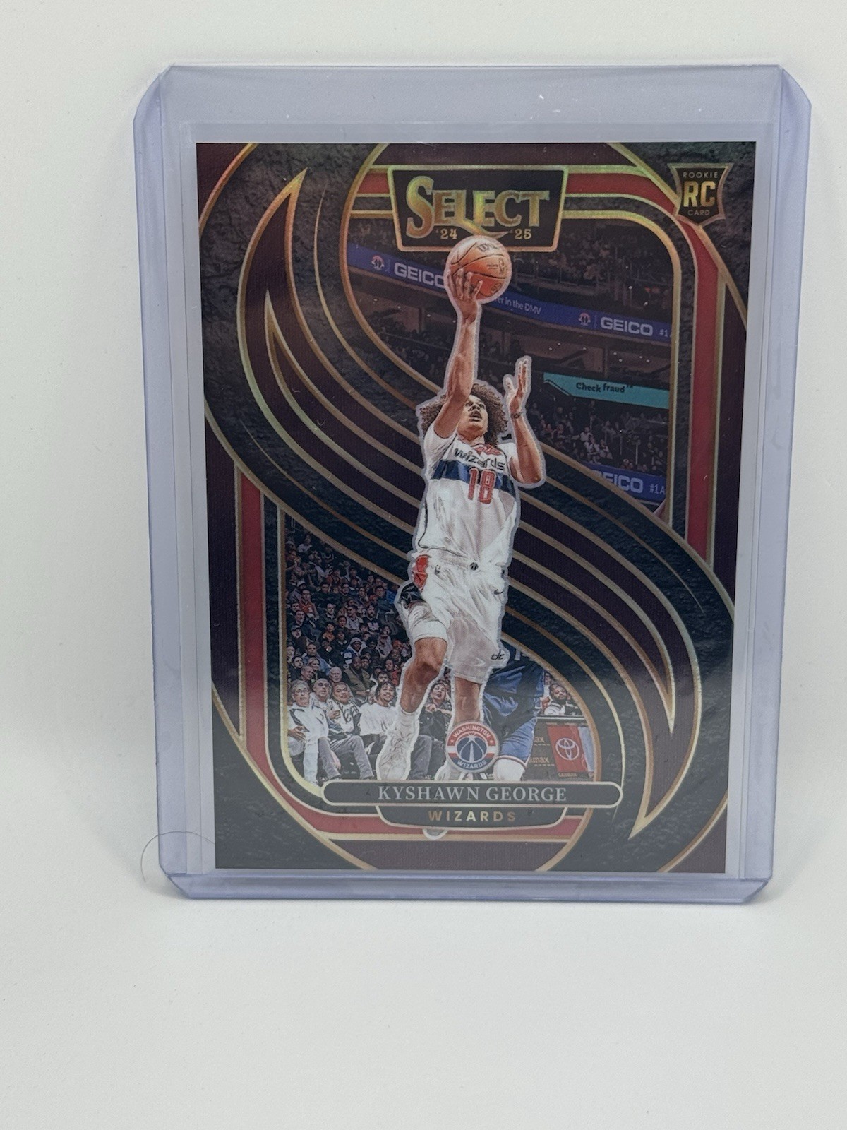 2024-25 Panini Select #177 KYSHAWN GEORGE Premier Maroon Prizm RC /175 Wizards
