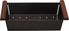 Strictly Sinks Black Stainless Steel Colander - Premium Quality Over the Sink