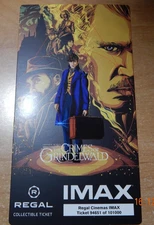 THE CRIMES OF GRINDELWALD FANTASTIC BEASTS IMAX MOVIE REGAL COLLECTIBLE TICKET
