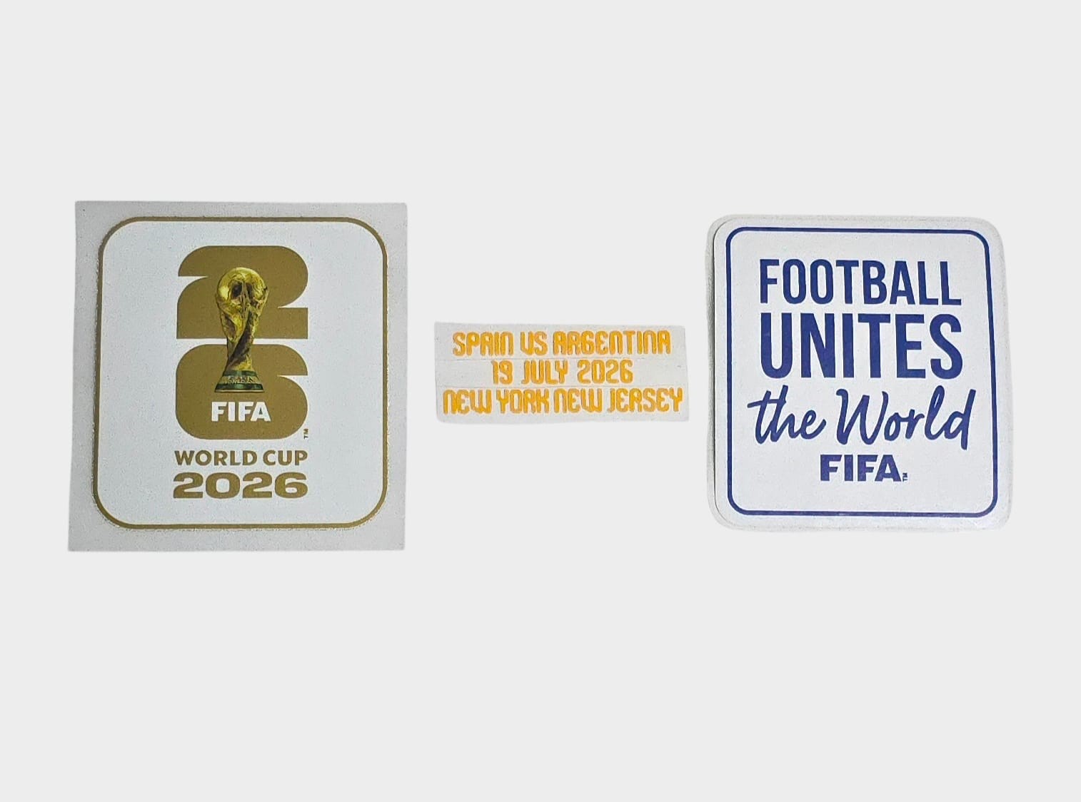 FIFA WORLD CUP 2026 FINAL SPAIN VS ARGENTINA SET PATCH BADGE