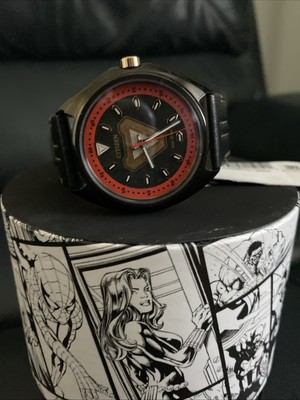 with tags Citizen Mens Tony Stark Marvel Iron Man Black Leather Watch 43 G1N