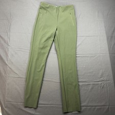 BR SPORT Banana Republic Pants Womens 6 Olive Green Stretch Ankle Slit Business