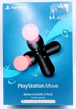 NEW Sony PlayStation Move Motion Controllers (2-Pack) PS4 and PSVR NIB Sealed