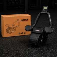 Ab Roller with Elbow Support Upgraded - Abs Workout Automatic Rebound - ZAMAGO