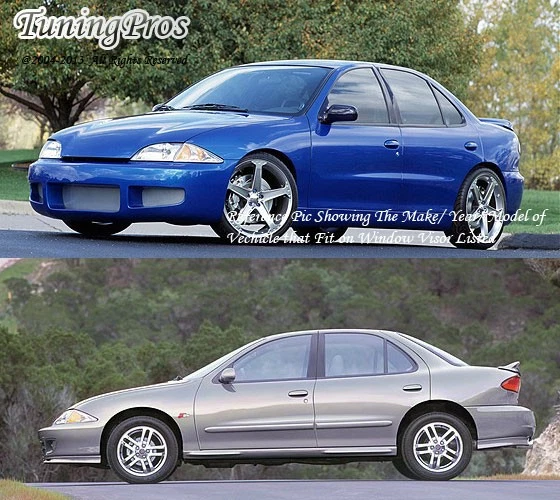 Para Chevrolet Cavalier Sedan 1995-2005 viseira guarda chuva janela fumaça conjunto com 4 peças - Imagem 4 de 4