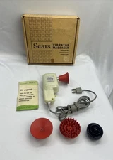 Vintage Sears Vibrator Massager 8-2844 w Box & 4 Attachments