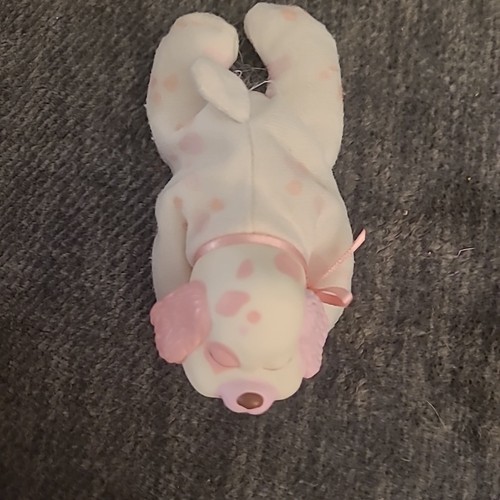 Vintage Puppy Surprise With 3 Puppies No Collar Pink & White - Picture 8 of 15