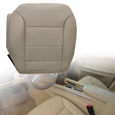 Driver Side Bottom Replacement Leather Seat Cover Tan Compatible with