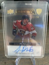 Sam Reinhart Credentials Ticket Access Auto /99 Back To Back Stanley Cup Champ!