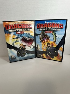 Dragons: Riders Of Berk Parts 1 & 2 DVDs Used DreamWorks Animated RARE OOP