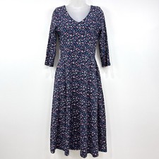 Pact Fit And Flare Midi Dress Women's M Confetti Organic Cotton Sustainable