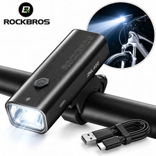 ROCKBROS Bike Headlight Super Bright LED Front Light USB-C Rechargeable Cycling