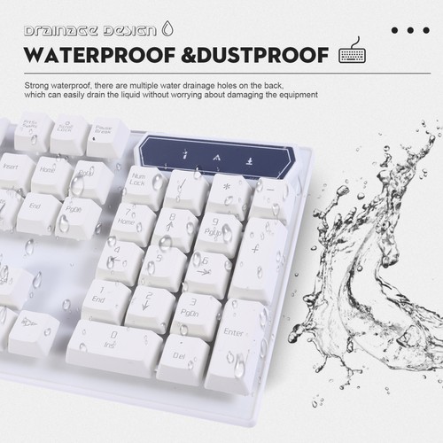 Led Regenbogen Backlit Tastatur Mäuse Tastatur Combo Hause Büro Tastatur - Afbeelding 10 van 12