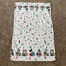 Vintage Disney Babies Minnie Mickey Mouse Donald Duck Receiving Blanket - RARE