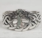 VINTAGE MENs CELTIC KNOT STERLING SILVER 925 RING SZ 11.5 WEAVE RETRO PRETTY