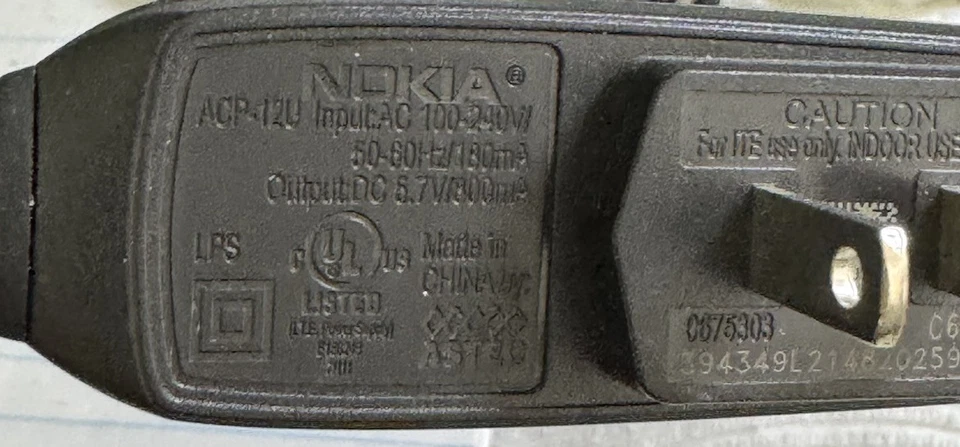 Nokia Genuine ACP-12U Wall Travel AC Power Adapter Phone Charger - Image 2 of 4