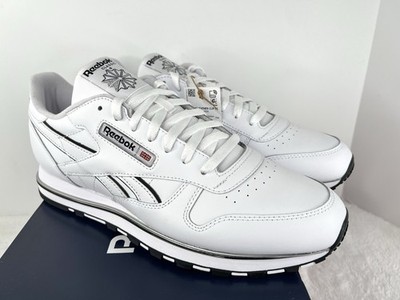 Reebok Classic Leather Clip V2 Mens Size 13 White Leather Sneakers 100202357 New