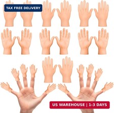 60 Pcs Tiny Finger Hands Mini Fingers Funny Hand Puppets, Miniature Small Hands