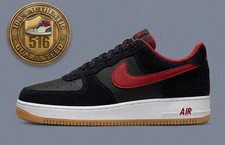 Nike Air Force 1 Low Black Red Gum IB6388-004 Men's Shoes NEW