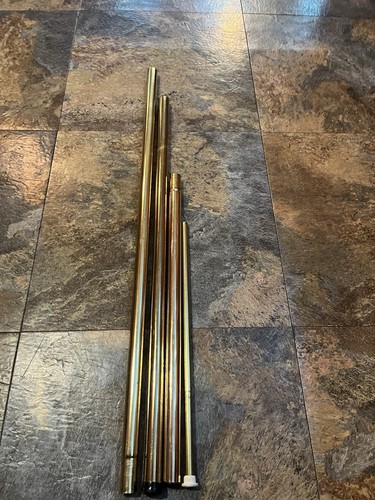 Vintage MCM Tension Rod Plant Stand Pole Blown Glass Globe Planters 1950s Brass - Picture 22 of 23