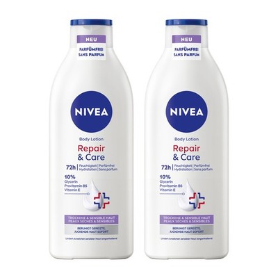 NIVEA Repair & Care Body Lotion Parfümfrei 2 x 400ml