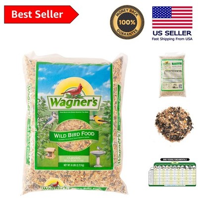 Classic 6-Pound Bird Food Mix with Millet & Sunflower - Feed Backyard Birds