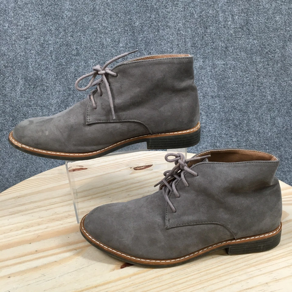 Old Navy Chukka Boot Womens 8 Gray Suede Lace Up Desert Style Casual 339591 - Image 2 of 4