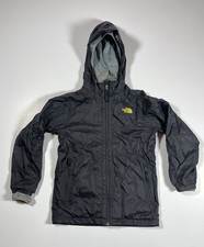 The North Face Jacket Boys Medium 10/12 Black DryVent Hooded Rain Windbreaker