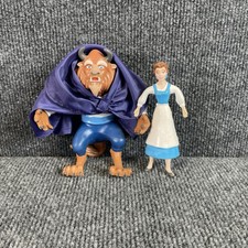1990's Disney Beauty and The Beast Cloth Cape Figure Just Toys Action Figures