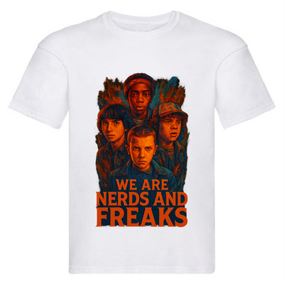Stranger Things inspiriert Kinder T-Shirt Film TV Fan weiß Tee Alter 3-13