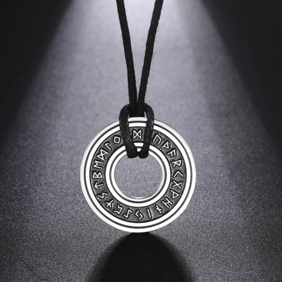 #ad Vintage Nordic Rune Necklaces for Men Stainless Steel Norse Runes Viking Jewerly $27.99