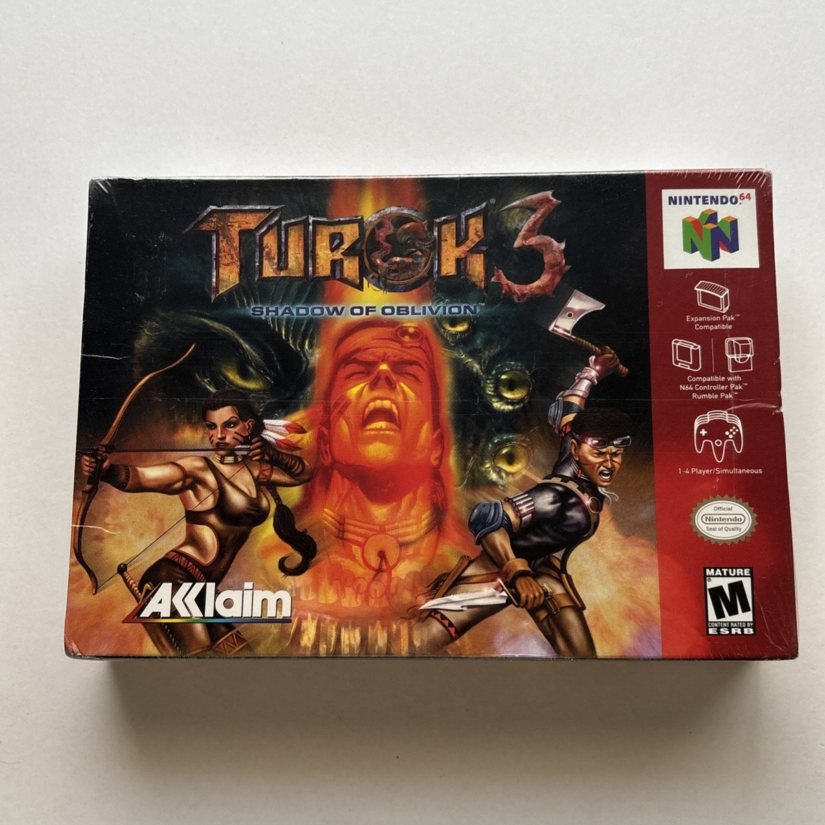 New Turok 3 Shadow of Oblivion Nintendo 64 N64 Factory Sealed WATA