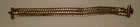Vintage Gold Tone Twisted Braided Flat 3 Strand Costume Jewelry Bracelet