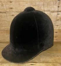 Vintage Patey Black Velvet High Crown Showing Riding Hat Size 7 / 57cm