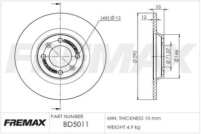 Bremsscheibe FREMAX BD-5011