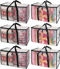 BALEINE 6-Pack Oversized Moving Bags with Reinforced Handles, Heavy-Duty Storage