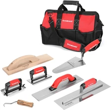 8 Pieces Masonry Hand Tool Set Includes Finishing Trowel, Gauging Trowel, Groove